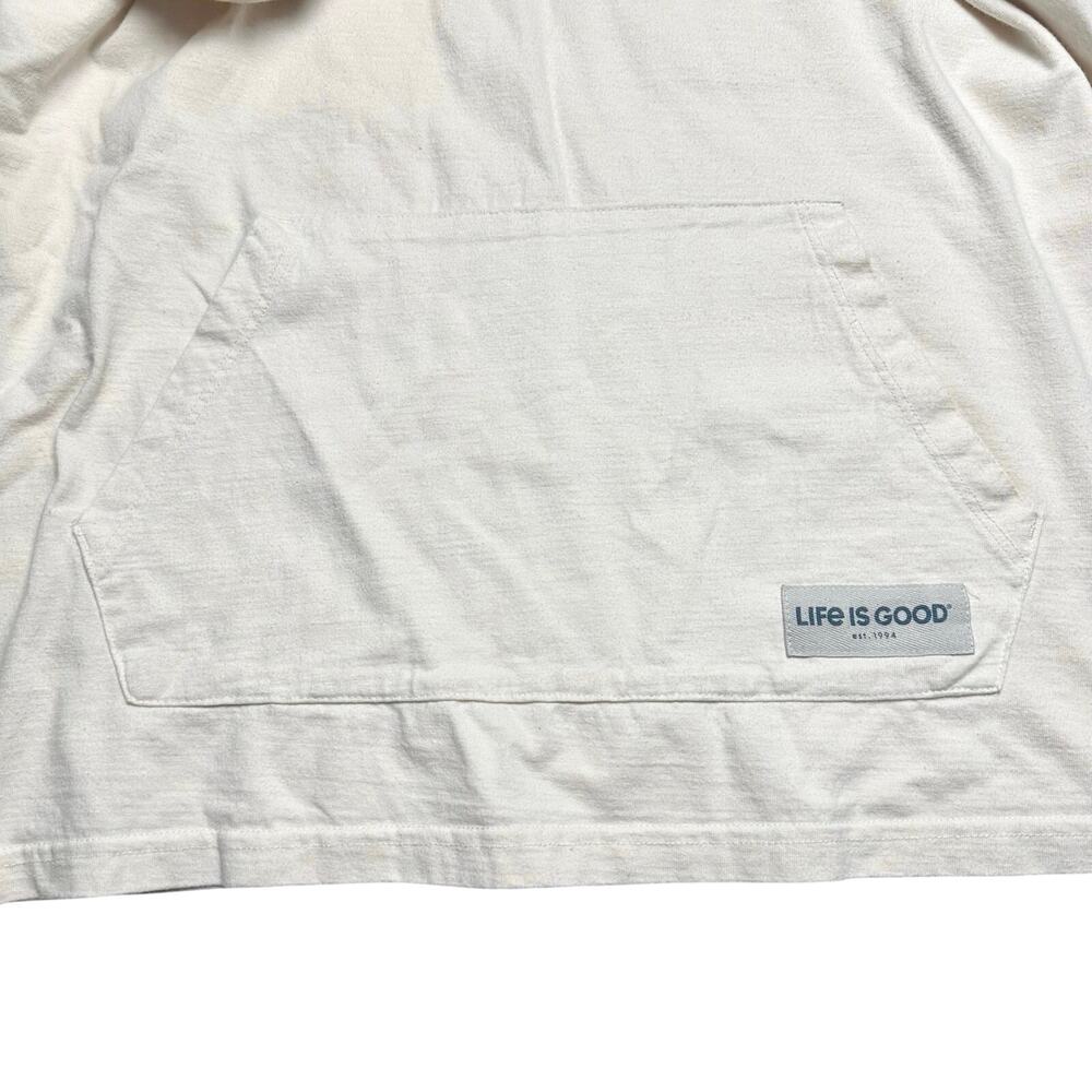 Life Is Good | “Get Out” Putty Shade Outdoor Lightweight Cotton Hoodie | Large - Picture 13 of 13